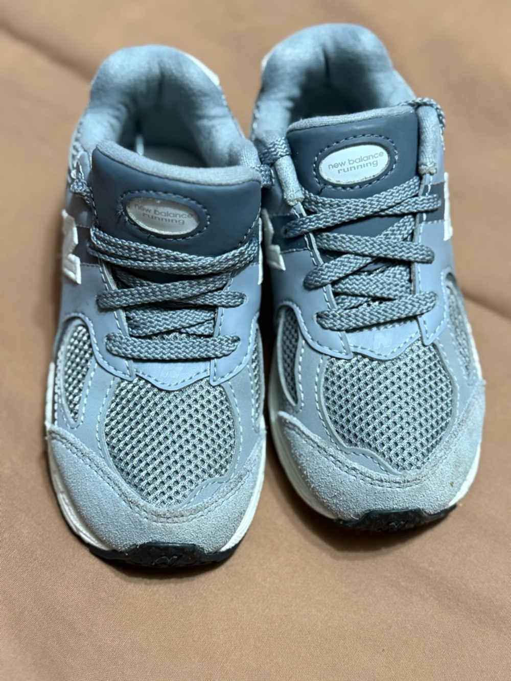 New Balance Kids Light Grey Lace-Up Athletic Sneakers